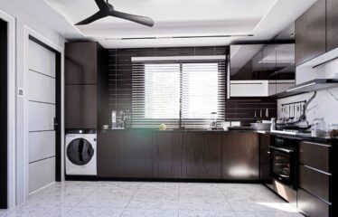 The kitchen of a 4 bedroom house for sale at Regimanuel Satellite City Adenta in Accra