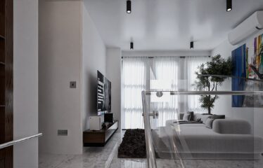 A view from the landing of the stairway to the first floor of a 3 bedroom house for sale at Regimanuel Satellite City in Adenta Accra Ghana