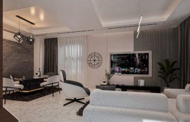 The Living Room of a 4 bedroom house for sale in Ghana at Regimanuel Satellite City