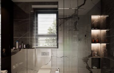 The bathroom of a 4 bedroom townhouse for sale in Accra Ghana - Regimanuel Satellite City