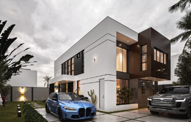 The front view of a luxury 4 bedroom house for sale at Regimanuel Satellite City Adenta Accra