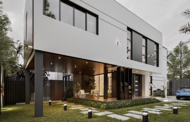 The large garden of this 4 bedroom house for sale in Adenta Accra at Regimanuel Satellite City