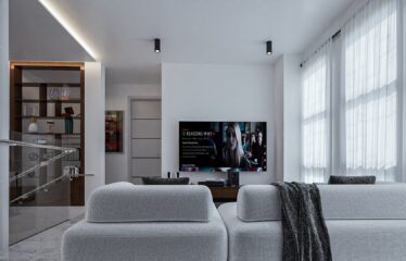 The living room of a luxury house 4 bedroom townhouse for sale at Regimanuel Satellite City Adenta in Accra