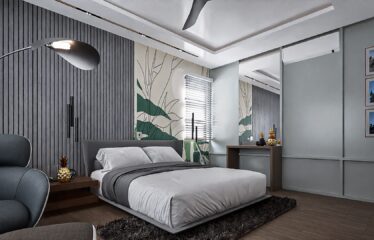 The luxury bedroom of this 4 bedroom house for sale at Regimanuel Satellite City Adenta in Accra