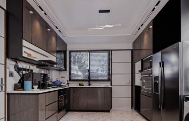 The luxury kitchen of a 4 bedroom house for sale at Regimanuel Satellite City Adenta in Accra